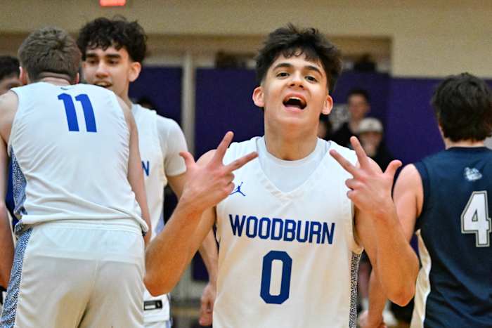 a Woodburn West Albany 5A Oregon boys basketball quarterfinal 2024 Leon Neuschwander 61